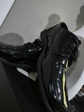 Josmo Black Patent Leather Derby Shoes
